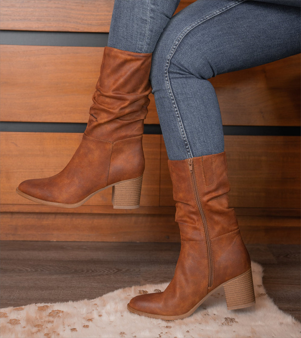 Raz Mid Calf Boot Toffee - Women