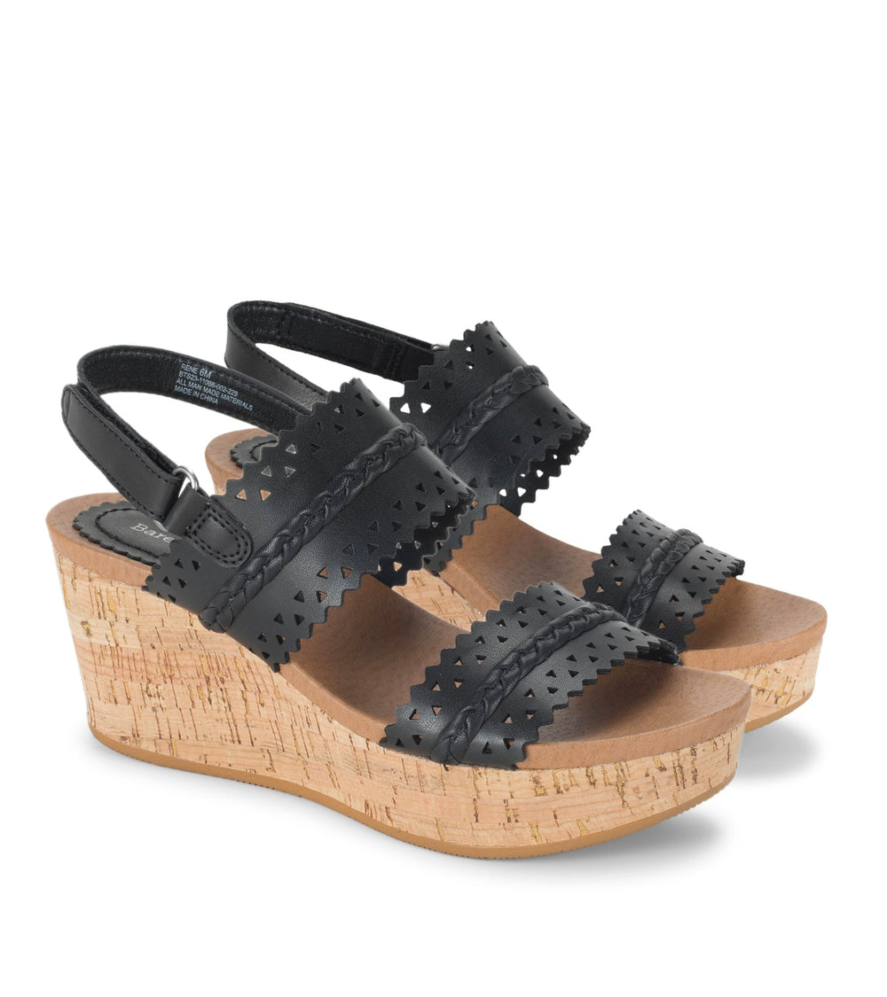 Rene Wedge Sandal Black - Women
