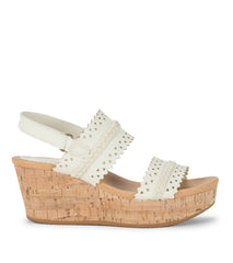 Rene Wedge Sandal Cream - Women