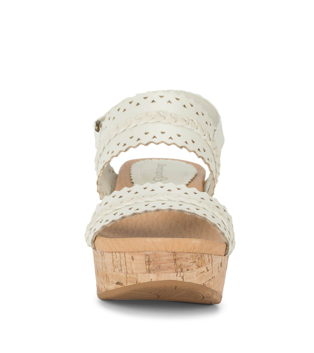 Rene Wedge Sandal Cream - Women