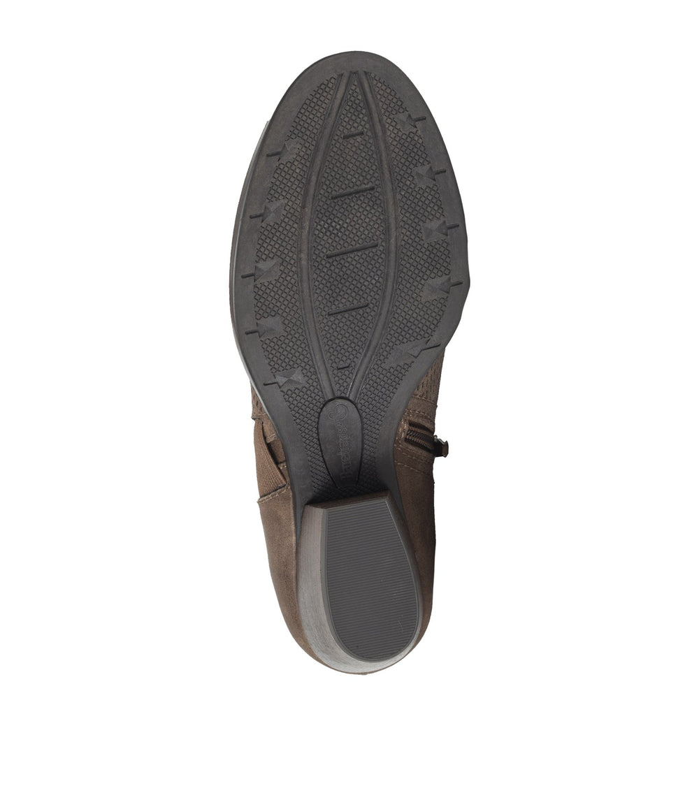 Ridgely Block Heel Bootie Dark Taupe - Women