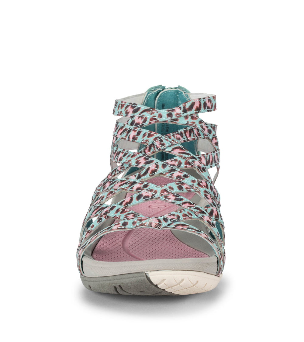Samina Sandal Sage Multi Leopard - Women