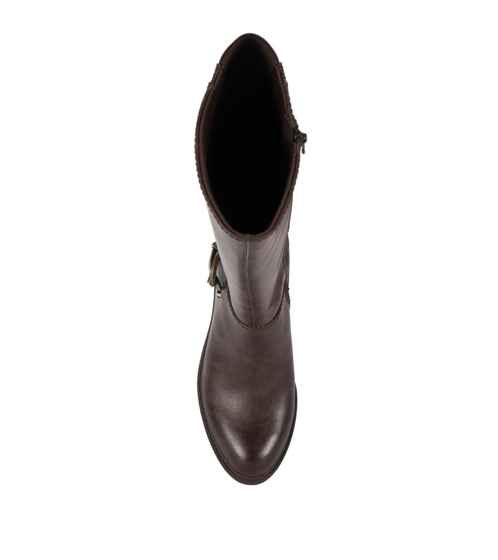 Sasson Wide Calf Tall Boot Dark Brown - Women