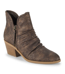Serenity Block Heel Bootie Taupe Metallic - Women