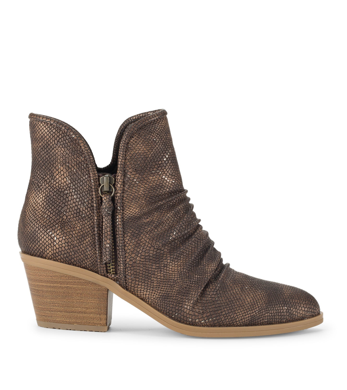 Serenity Block Heel Bootie Taupe Metallic - Women