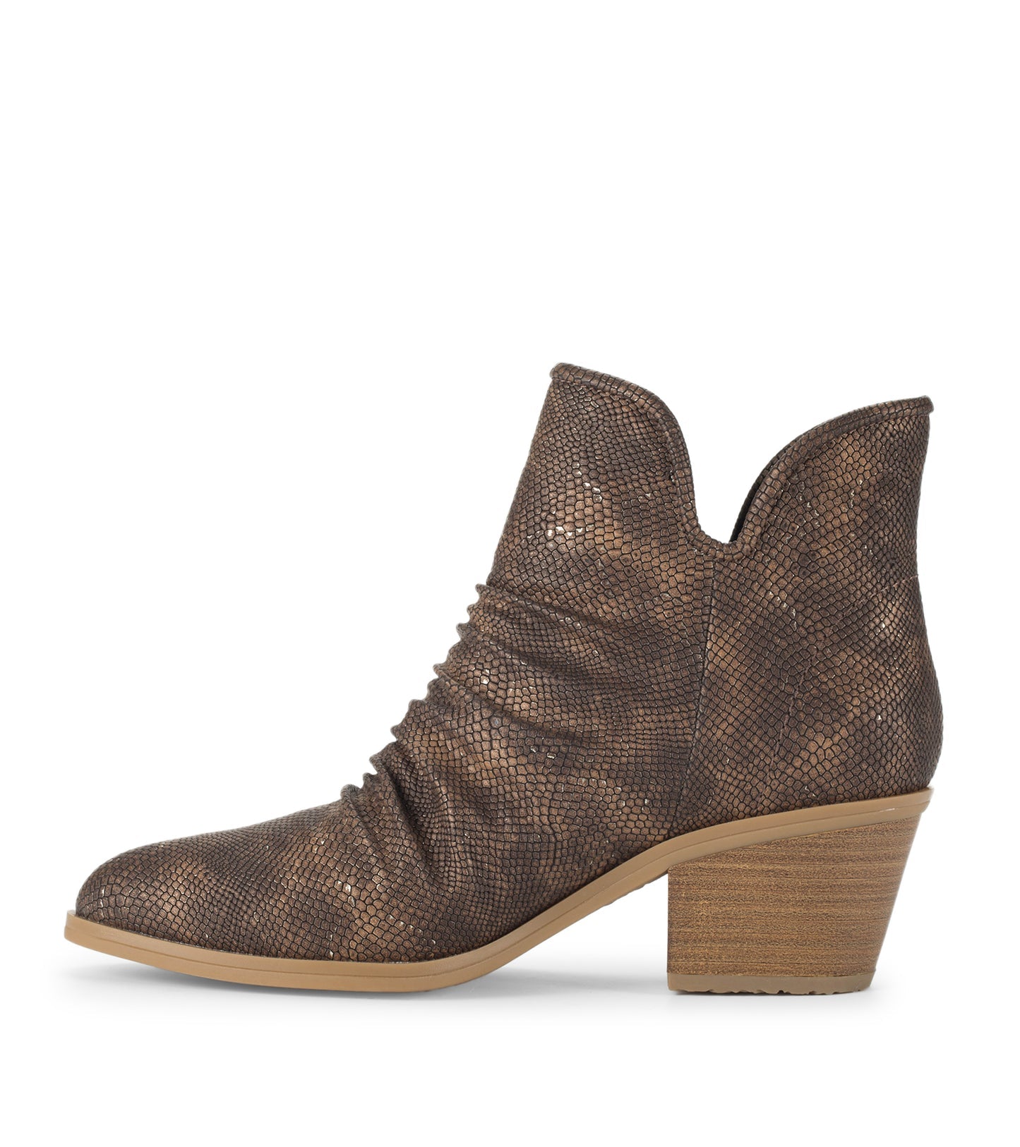 Serenity Block Heel Bootie Taupe Metallic - Women