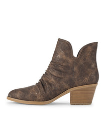 Serenity Block Heel Bootie Taupe Metallic - Women