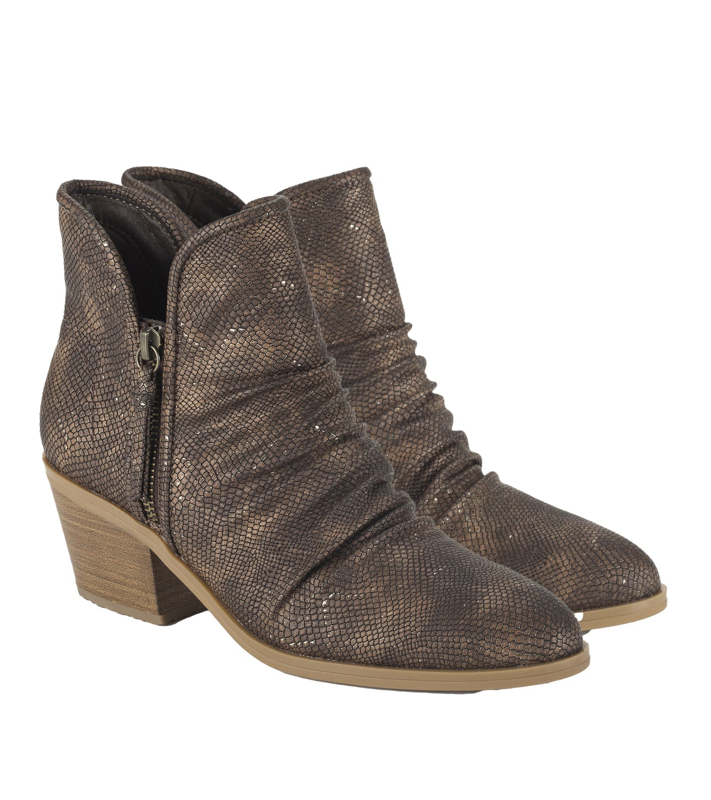 Serenity Block Heel Bootie Taupe Metallic - Women