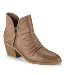 Serenity Block Heel Bootie Taupe Microfiber - Women