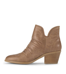 Serenity Block Heel Bootie Taupe Microfiber - Women