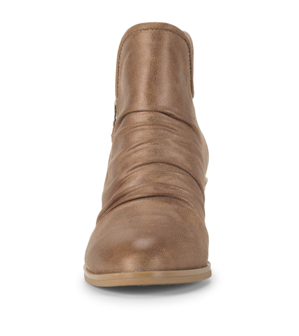 Serenity Block Heel Bootie Taupe Microfiber - Women