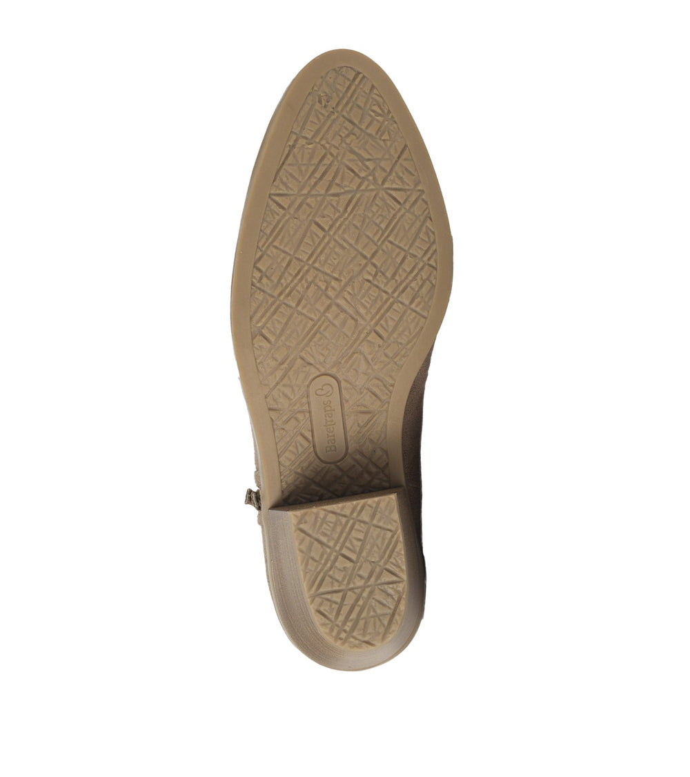 Serenity Block Heel Bootie Taupe Microfiber - Women