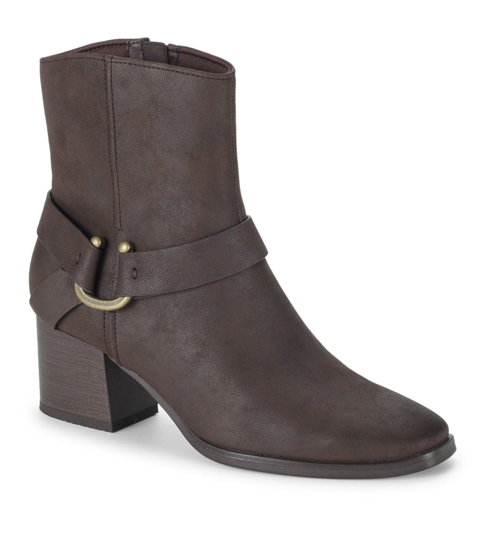 Tiana Block Heel Bootie Dark Brown - Women