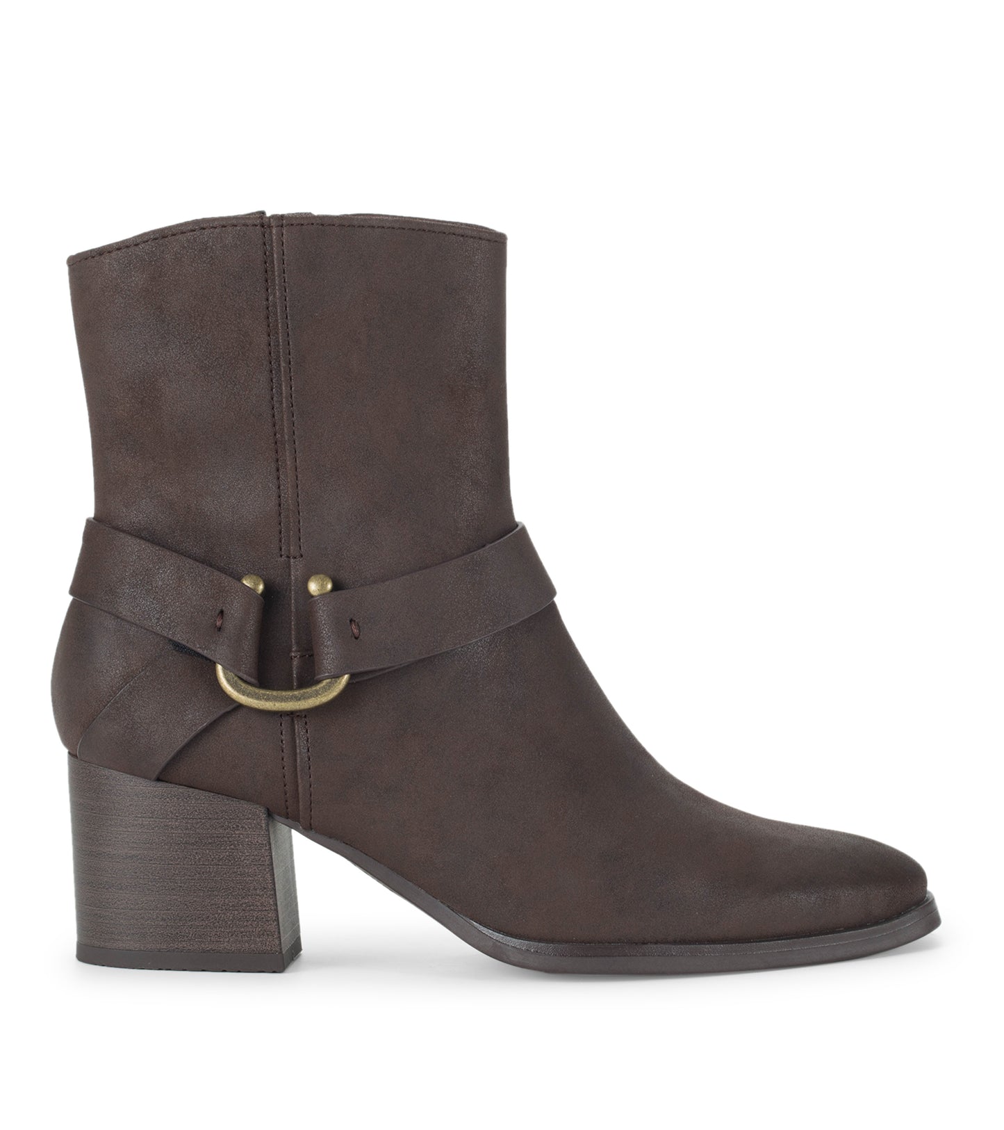 Tiana Block Heel Bootie Dark Brown - Women