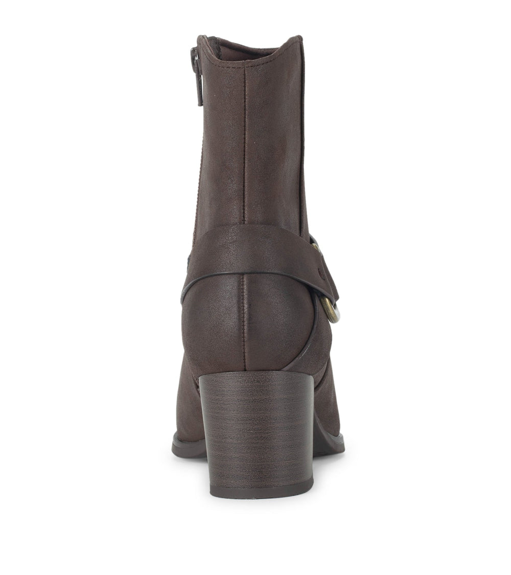 Tiana Block Heel Bootie Dark Brown - Women
