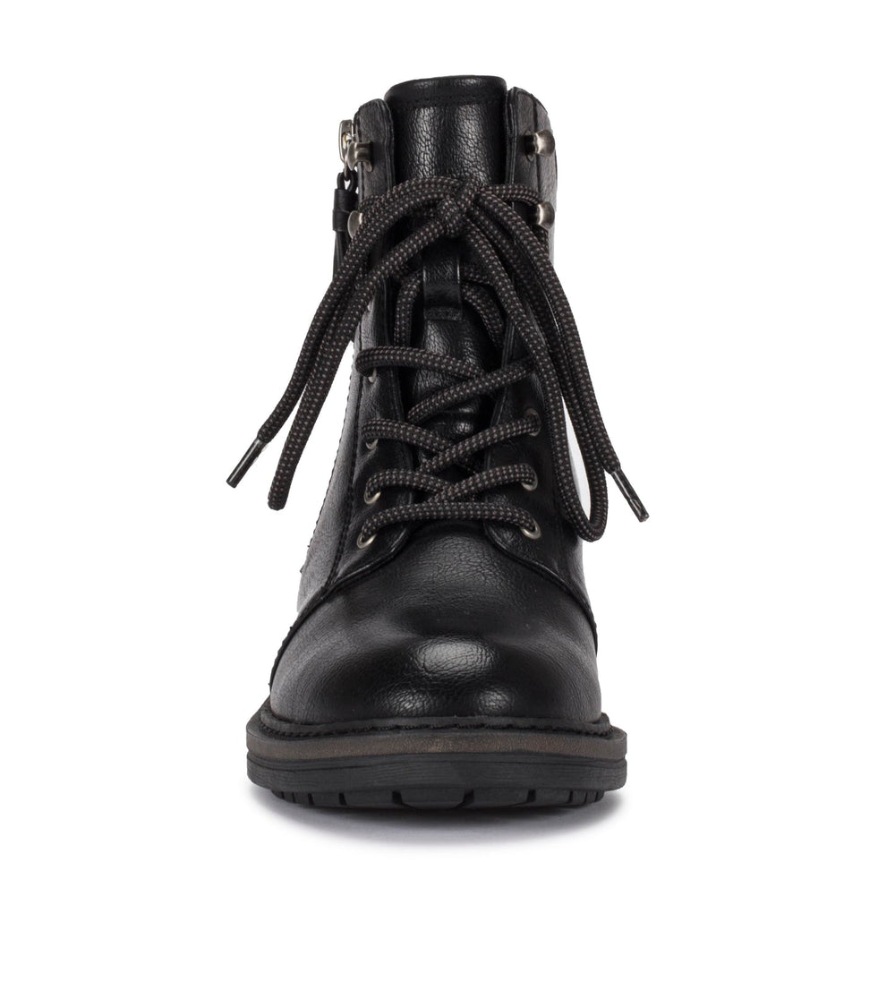 Amysue Lace Up Bootie - Black | Baretraps Black - Women