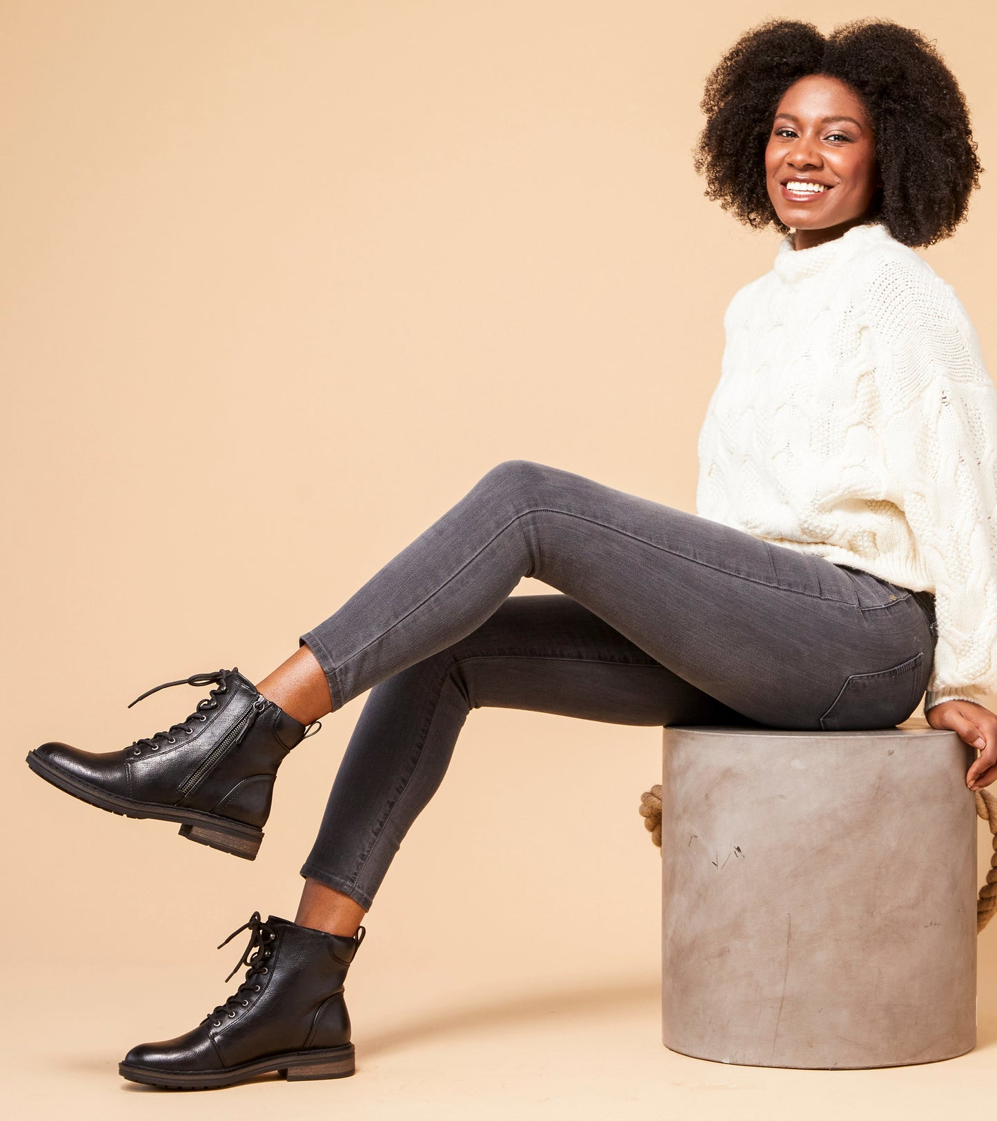 Amysue Lace Up Bootie - Black | Baretraps Black - Women