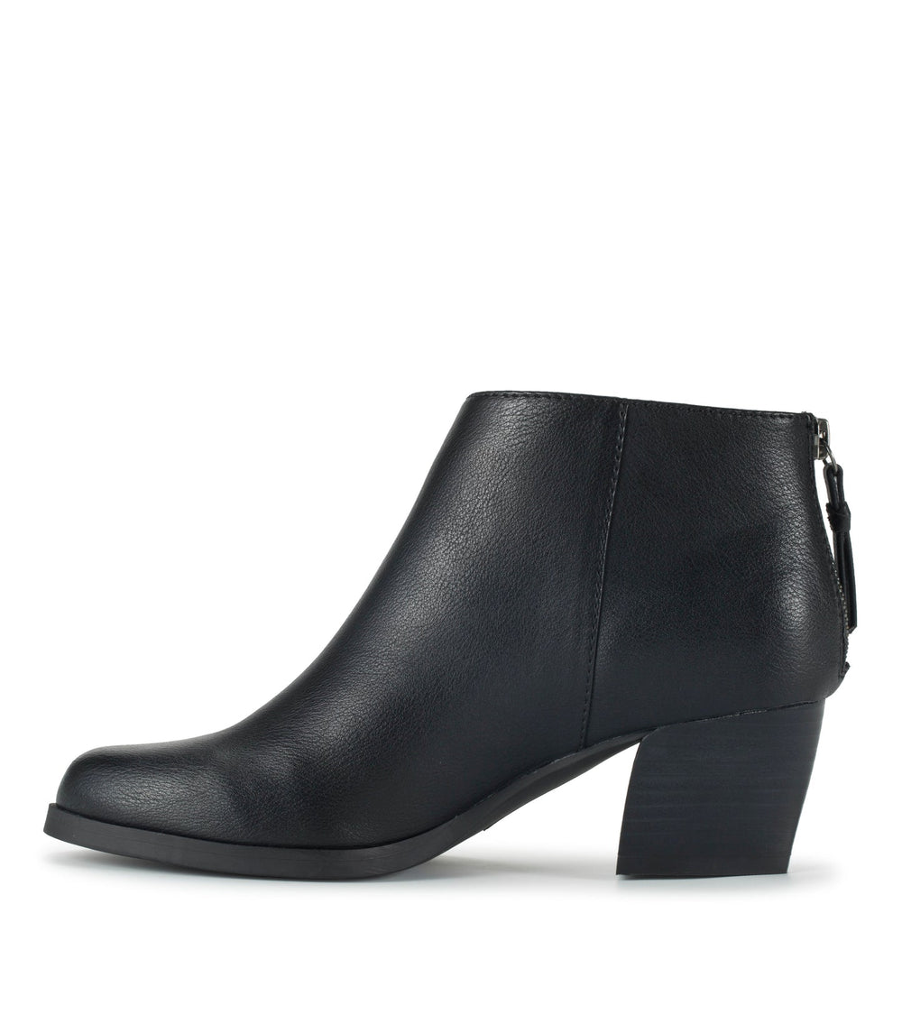 Lauryn Block Heel Ankle Bootie Black - Women