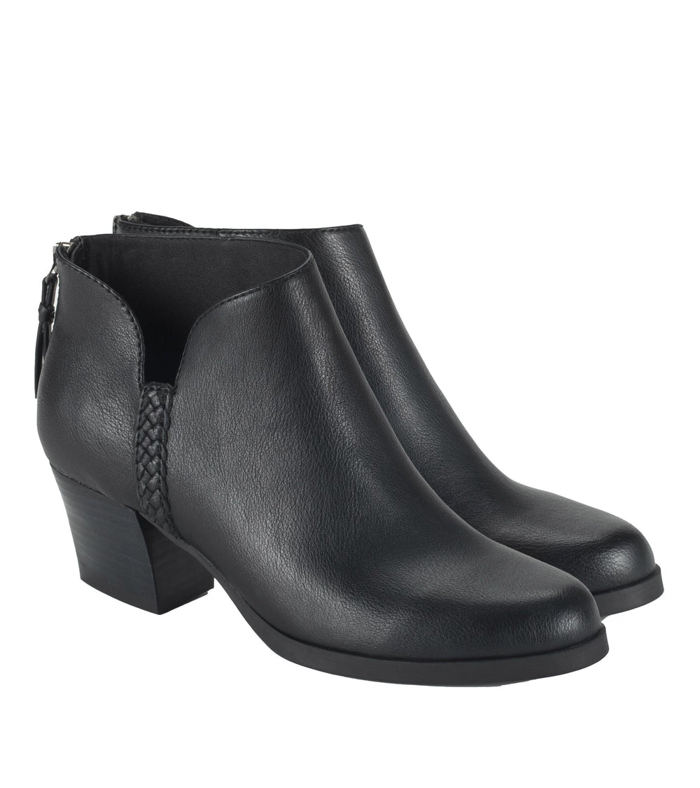 Lauryn Block Heel Ankle Bootie Black - Women