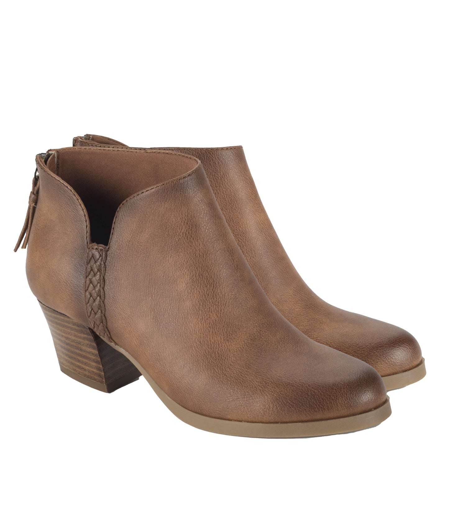 Lauryn Block Heel Ankle Bootie Walnut - Women