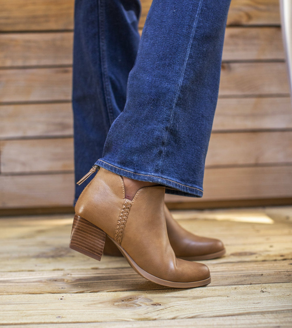 Lauryn Block Heel Ankle Bootie Walnut - Women