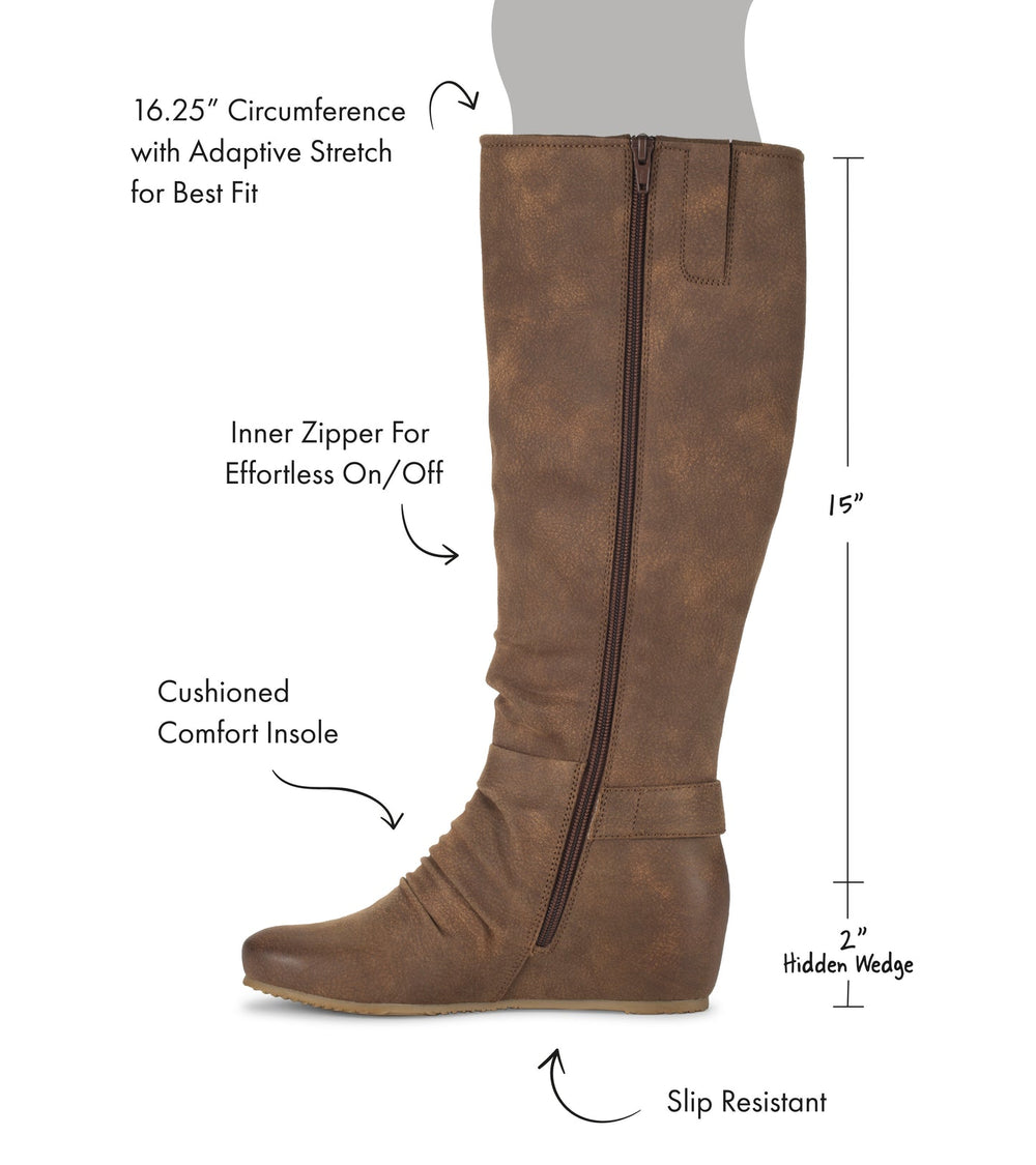 Scarlett Tall Wedge Boot Cashew - Women