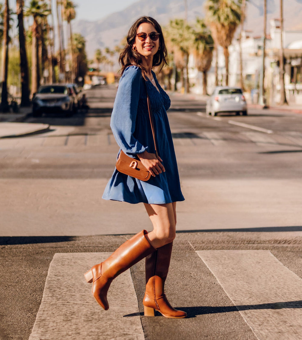 Thalia Tall Boot Walnut - Women