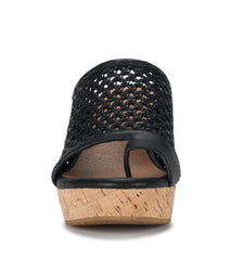 Bethie Wedge Sandal Black - Women