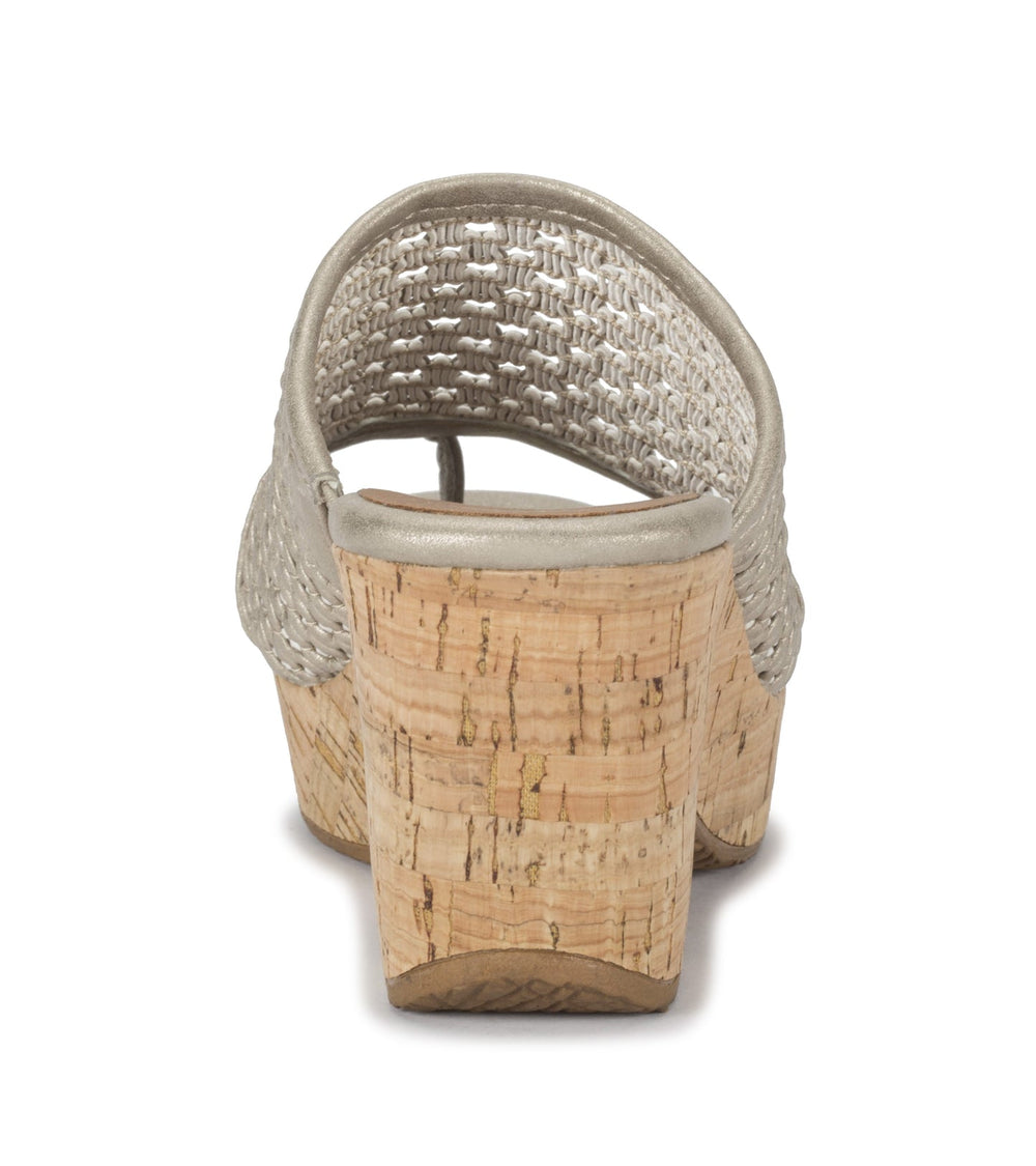 Bethie Wedge Sandal Champagne - Women