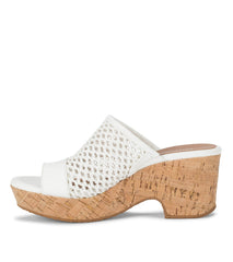 Bethie Wedge Sandal White - Women