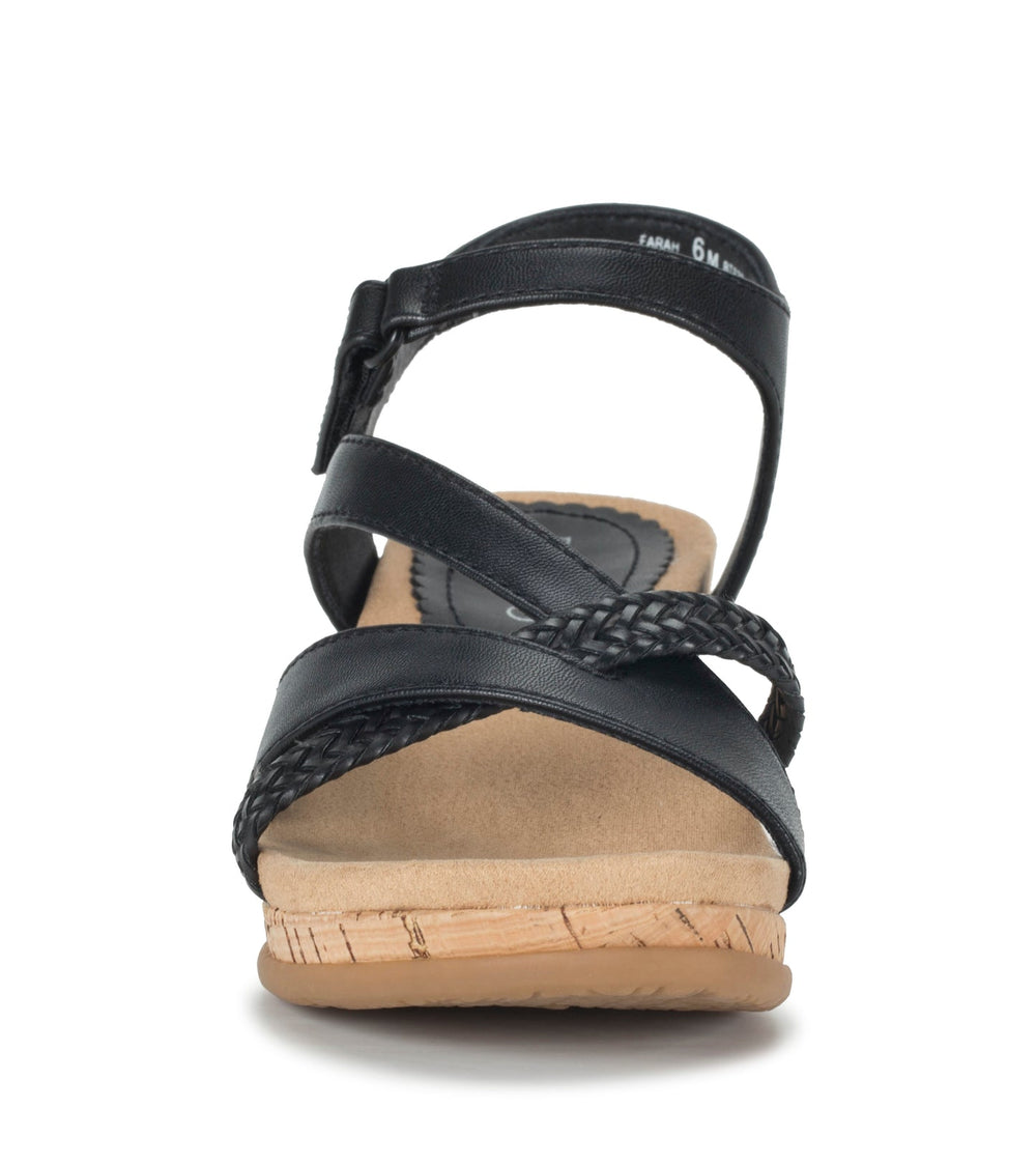 Farah Wedge Sandal Black - Women