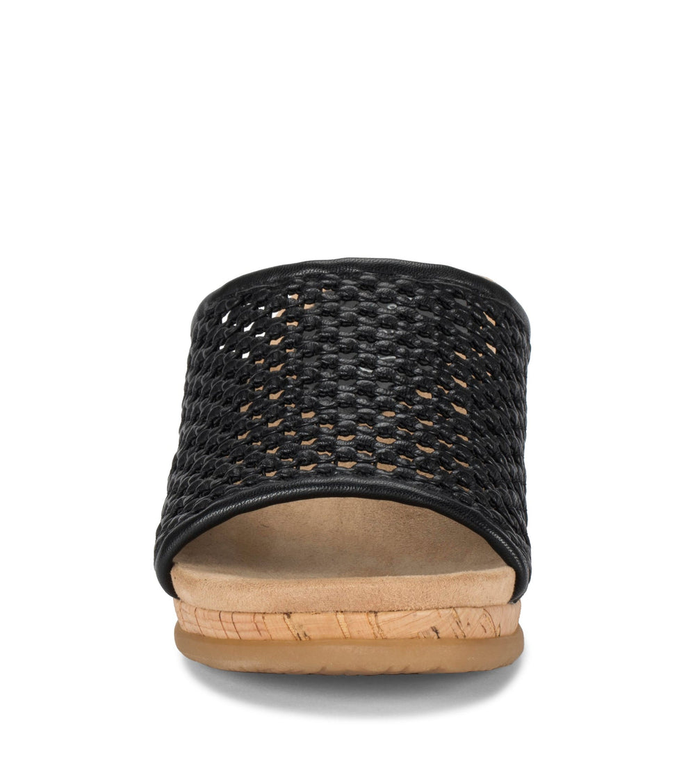 Flossey Wedge Slide Sandal Black - Women