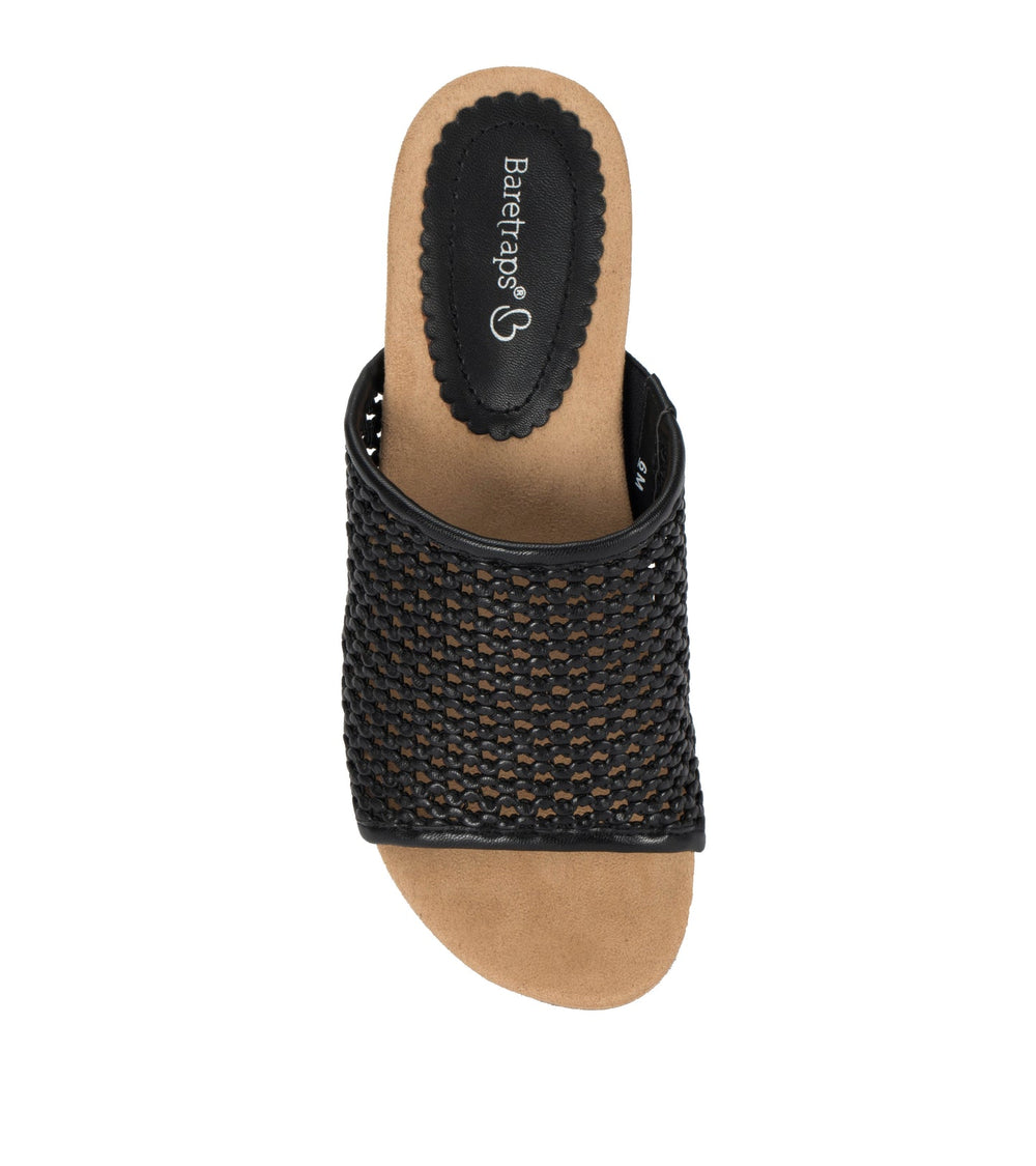Flossey Wedge Slide Sandal Black - Women