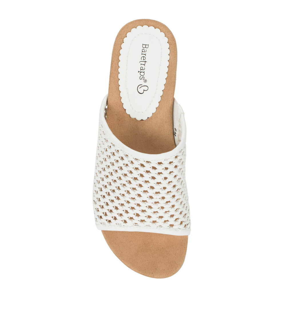 Flossey Wedge Slide Sandal White - Women