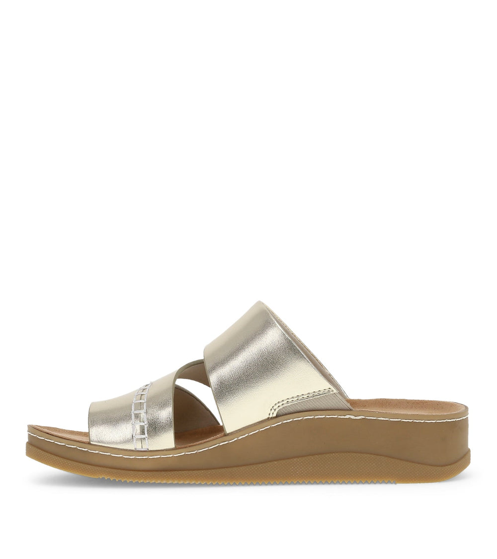 Fresha Slide Sandal Gold - Women