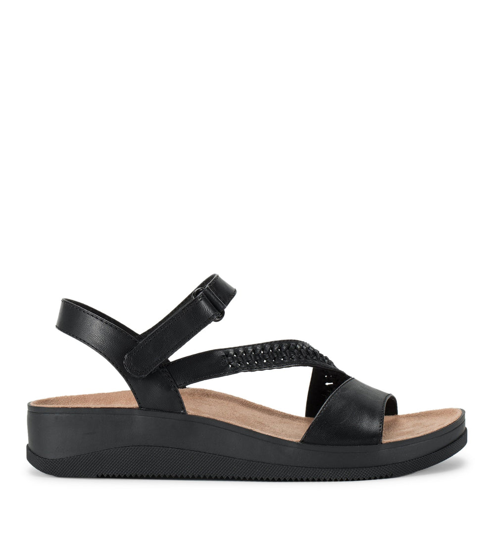 Frolick Wedge Sandal Black - Women