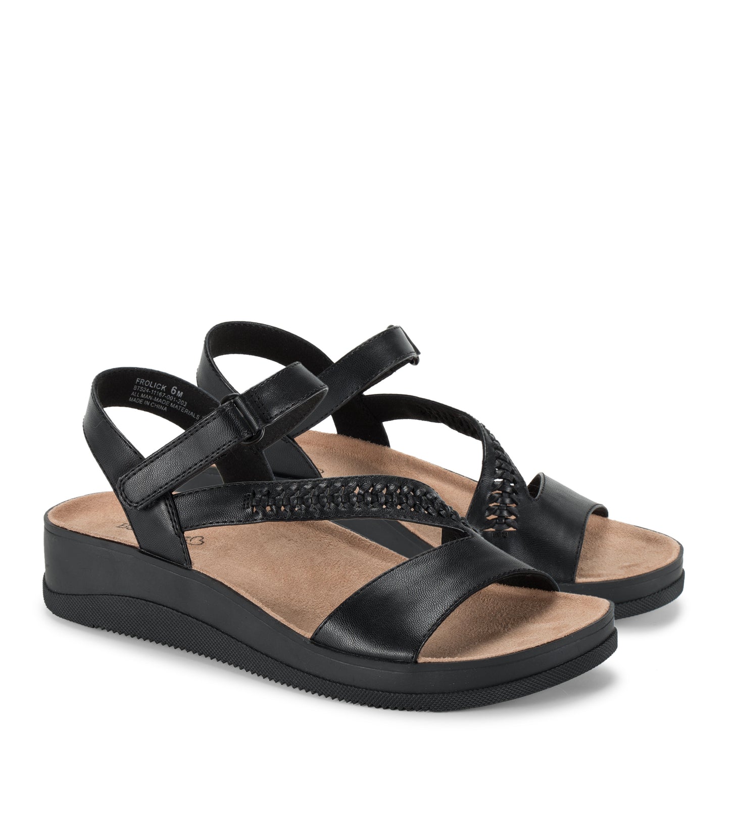 Frolick Wedge Sandal Black - Women