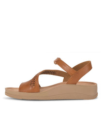 Frolick Wedge Sandal Dark Caramel - Women