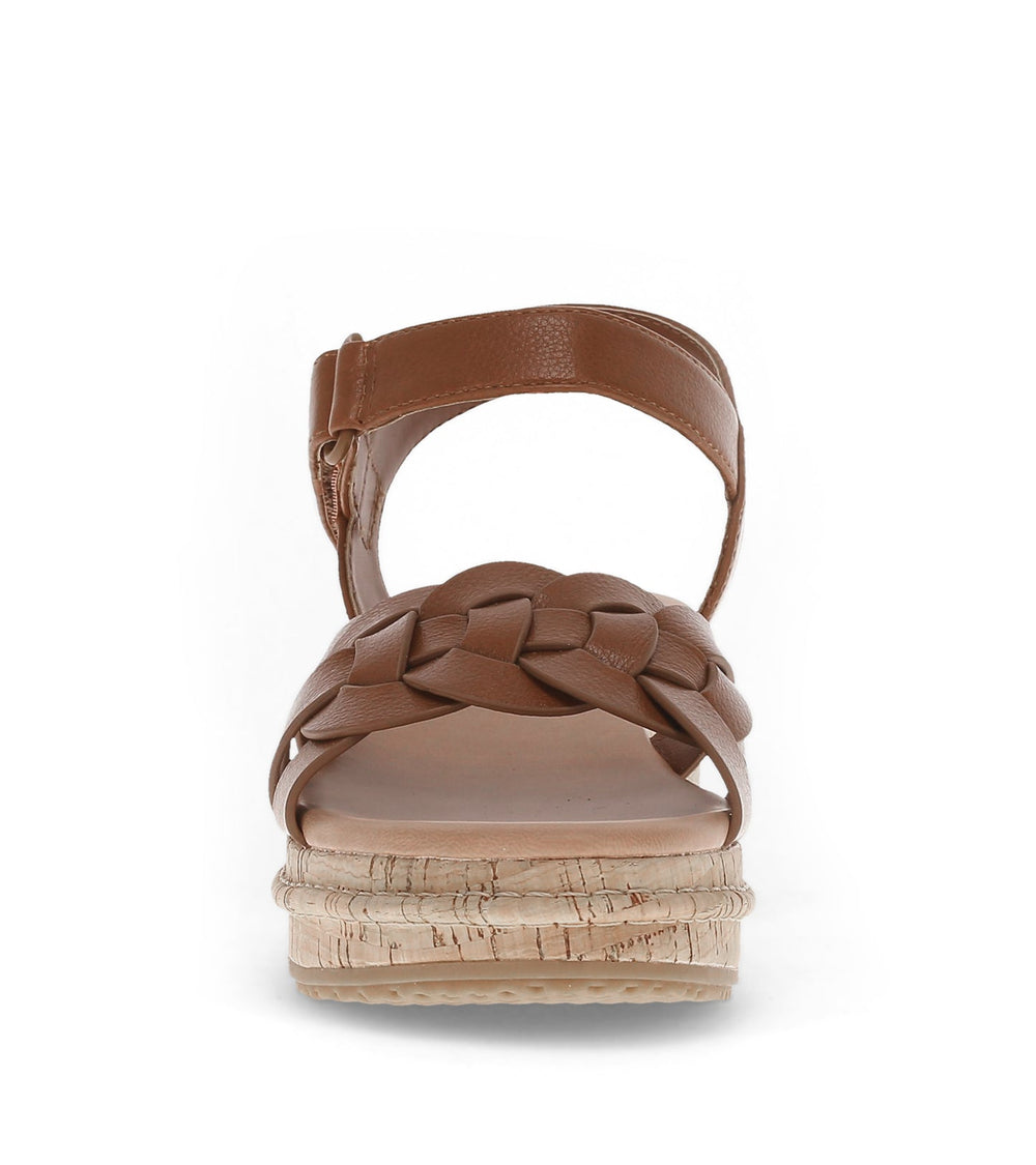 Lena Wedge Sandal Dark Beechnut - Women