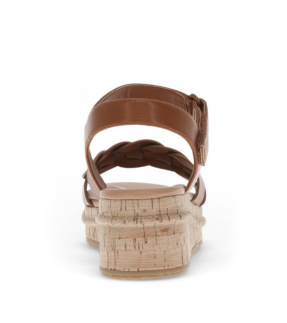 Lena Wedge Sandal Dark Beechnut - Women