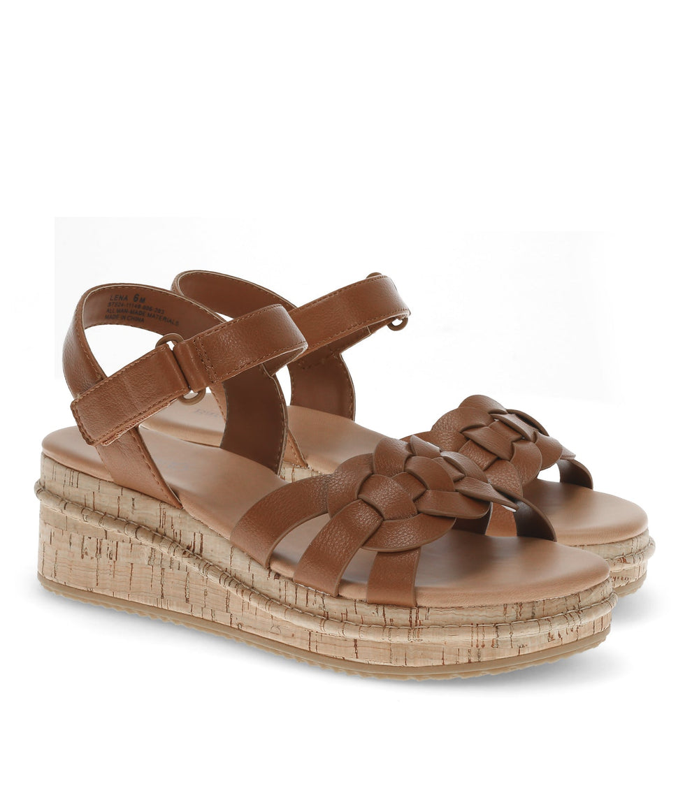Lena Wedge Sandal Dark Beechnut - Women