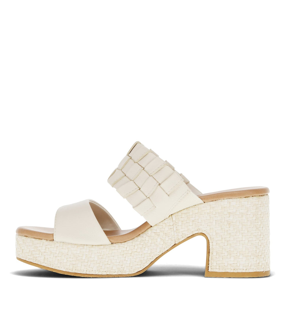 Mavis Block Heel Slide Sandal Cream - Women