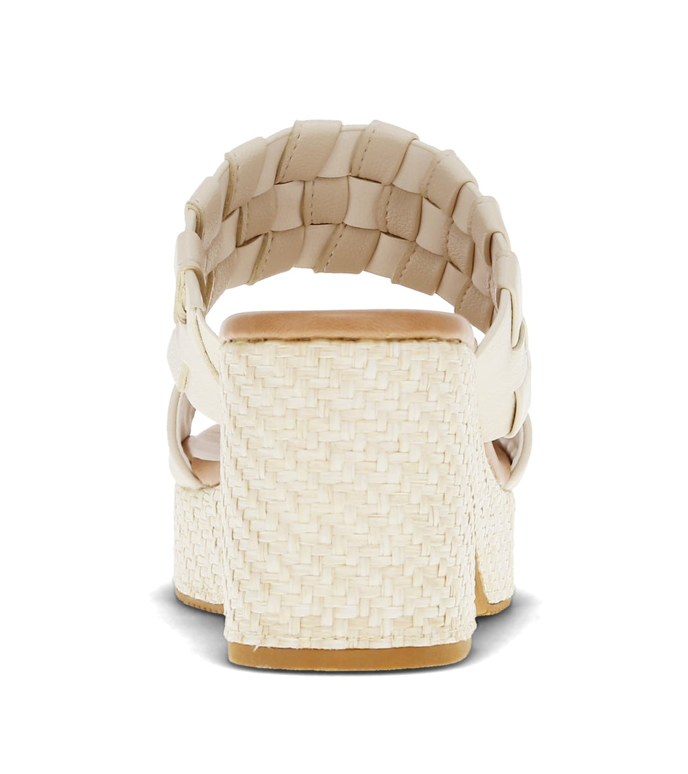 Mavis Block Heel Slide Sandal Cream - Women
