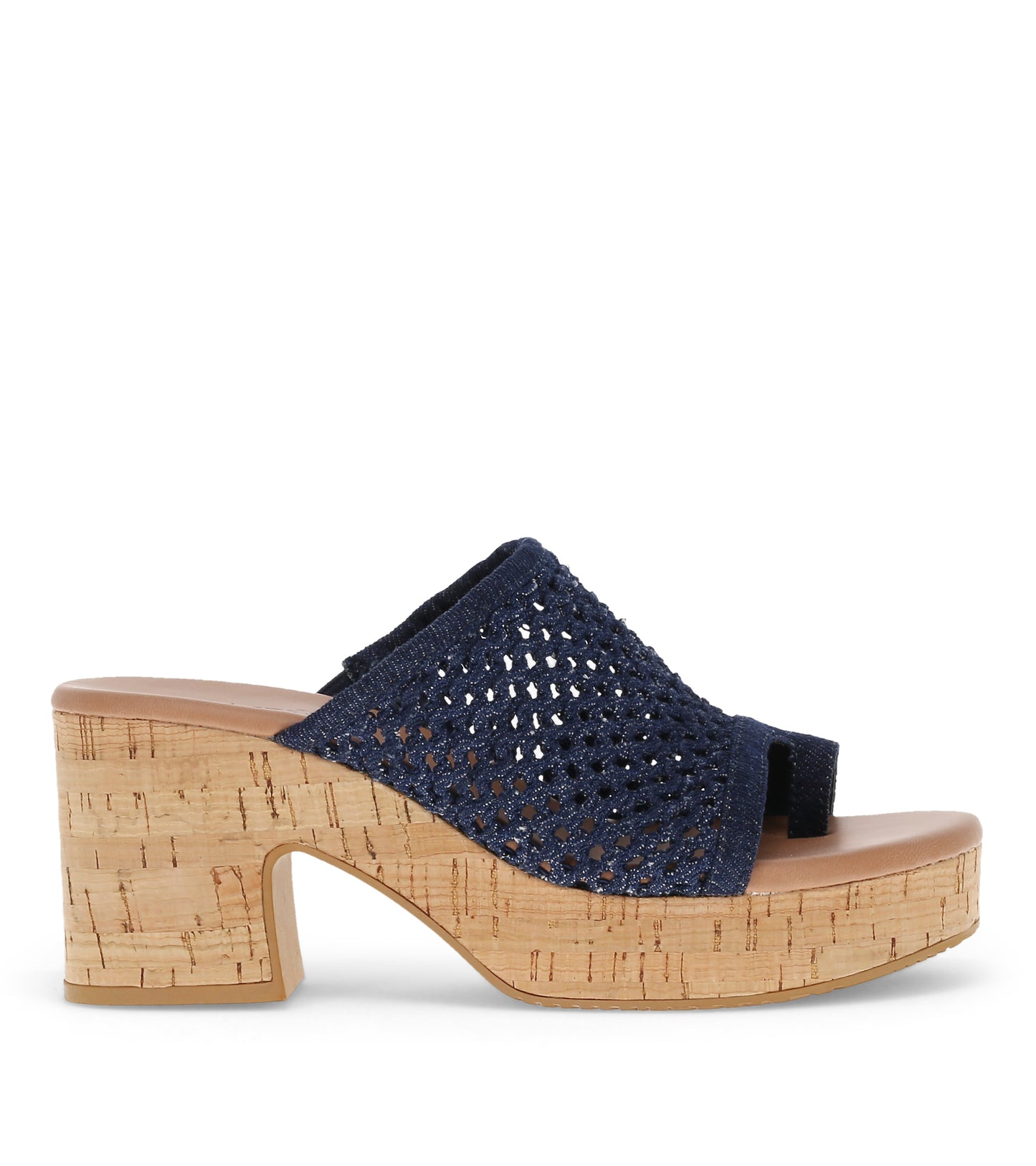 Michaela Block Heel Sandal Dark Denim - Women