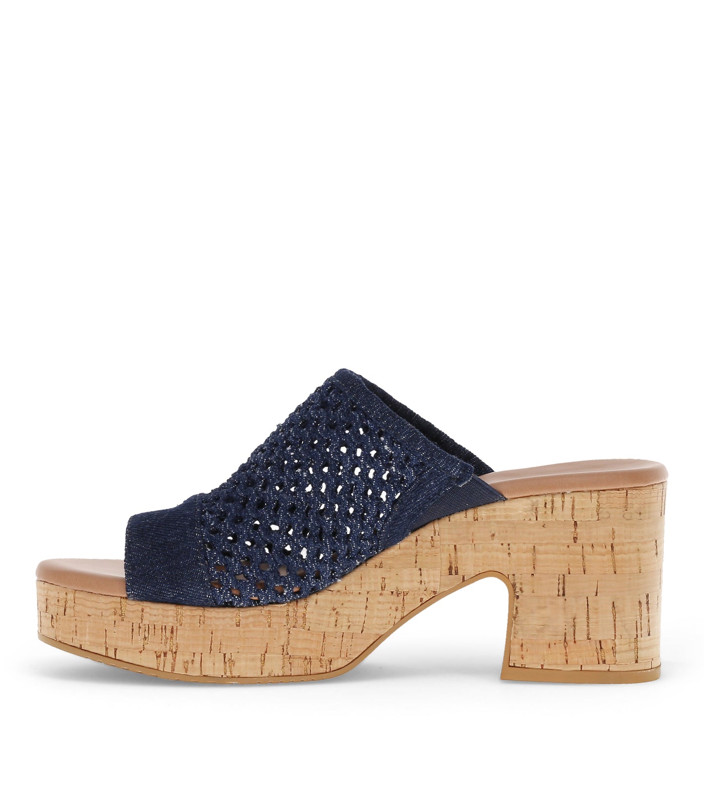 Michaela Block Heel Sandal Dark Denim - Women