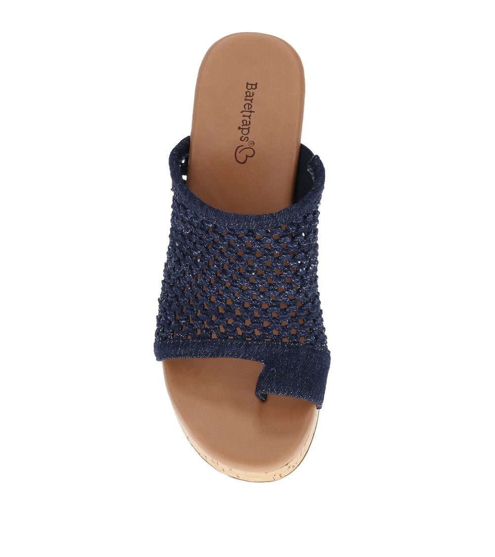 Michaela Block Heel Sandal Dark Denim - Women