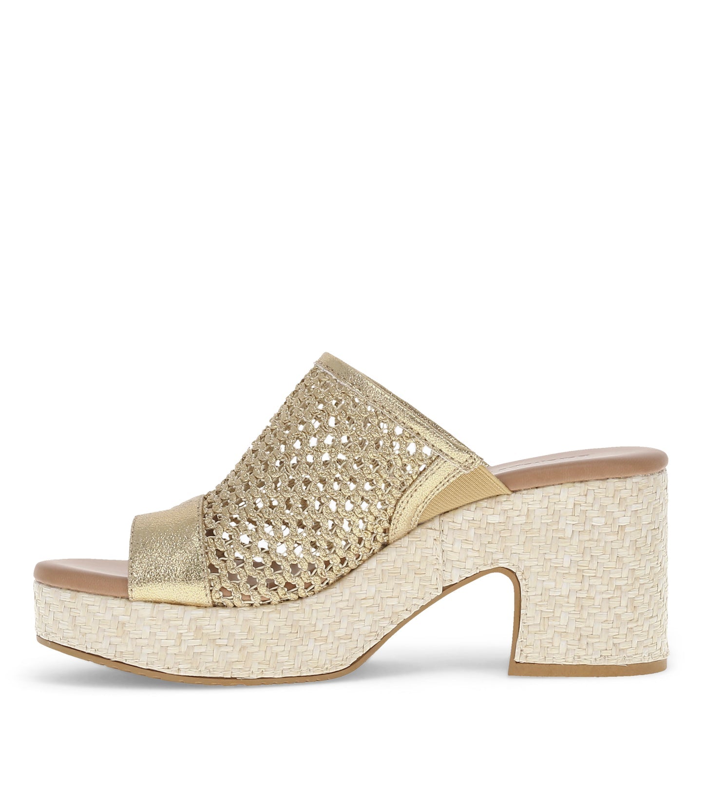 Michaela Block Heel Sandal Old Gold - Women