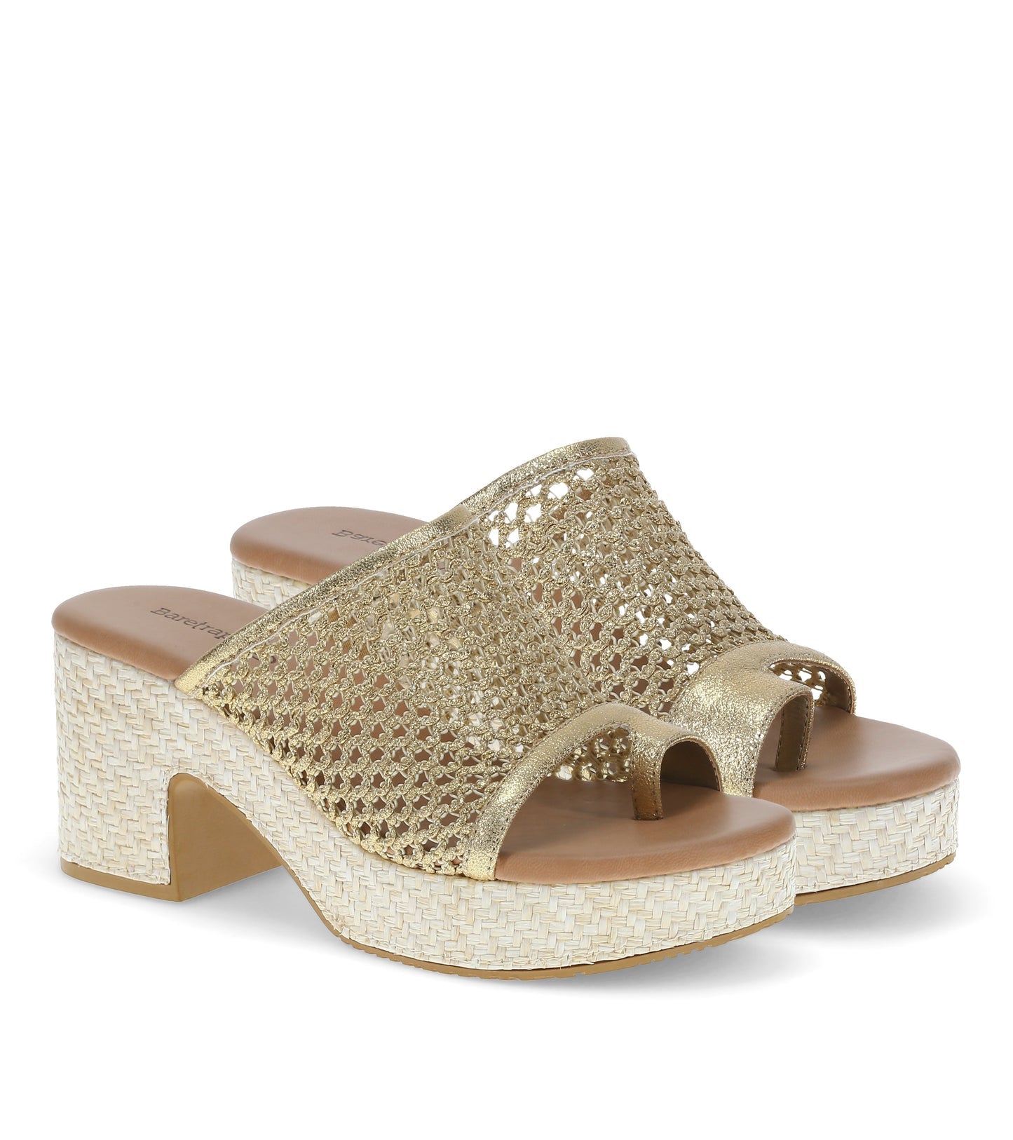 Michaela Block Heel Sandal Old Gold - Women