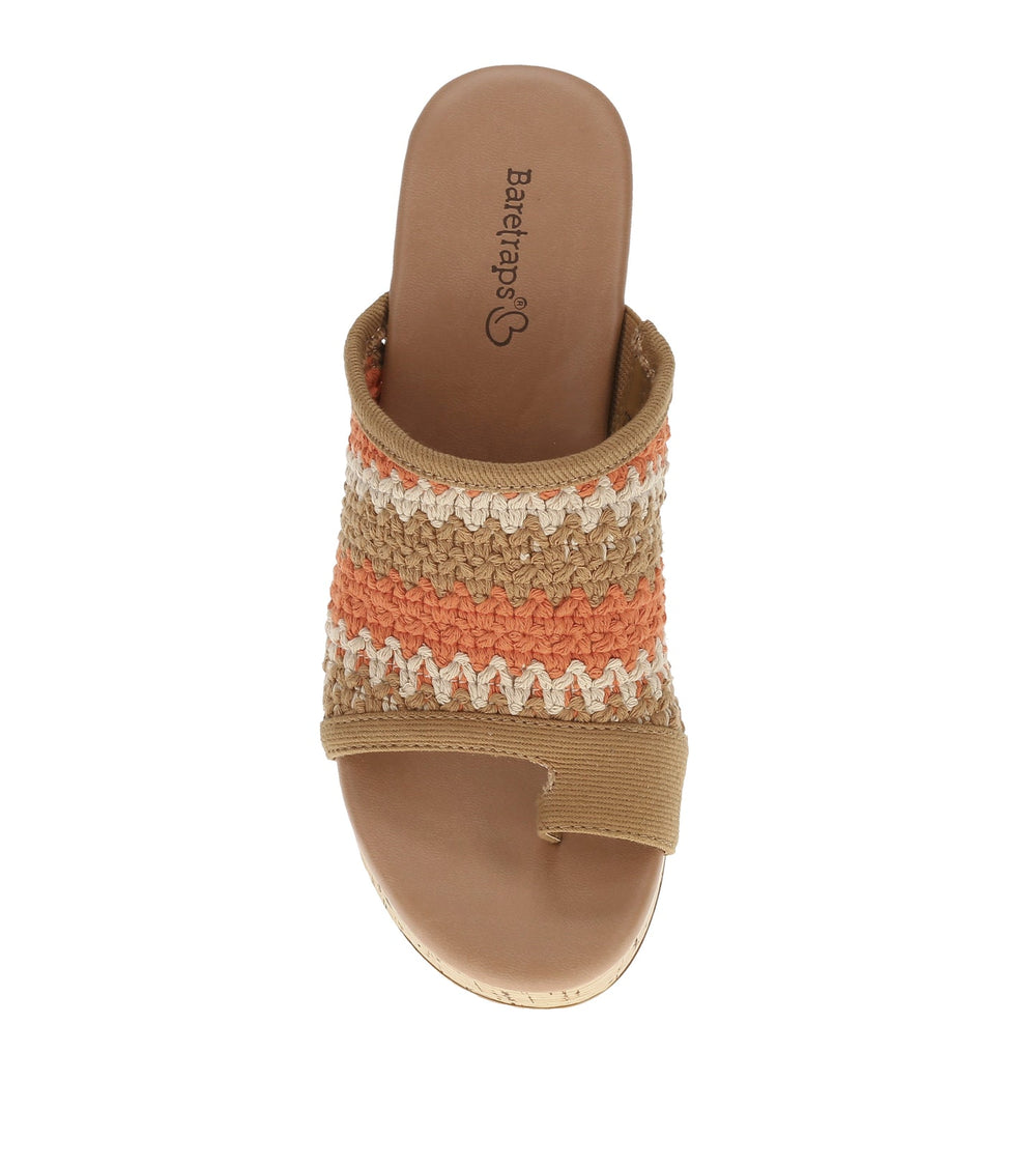 Michaela Block Heel Sandal Orange Aid Multi - Women