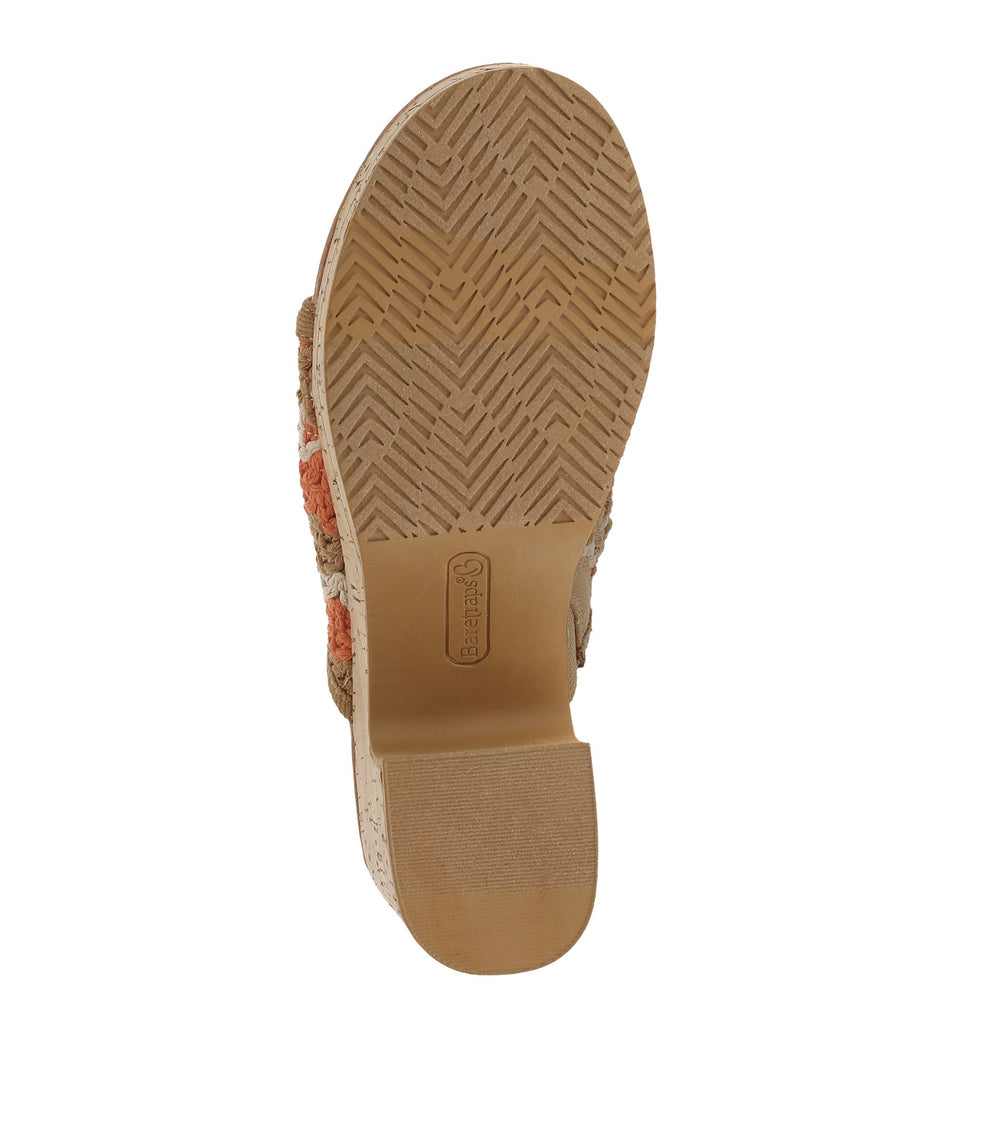 Michaela Block Heel Sandal Orange Aid Multi - Women